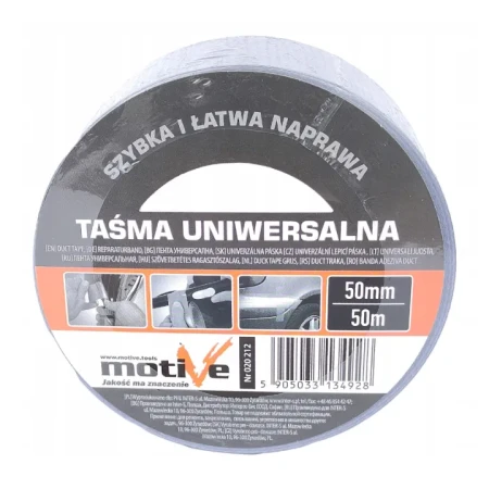 Taśma uniwersalna naprawcza Motive 50 mm × 50 m – mocny Duct Tape z tkaniny, do napraw, uszczelnień i mocowań