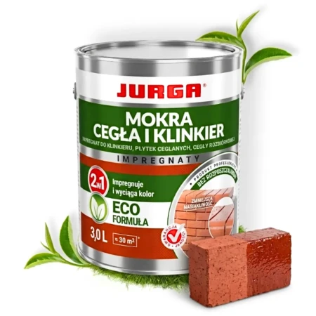 IMPREGNAT do CEGŁY starej KLINKIERU na zewnątrz MOKRA CEGŁA I KLINKIER 3L JURGA