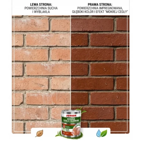 IMPREGNAT do CEGŁY starej KLINKIERU na zewnątrz MOKRA CEGŁA I KLINKIER 3L JURGA