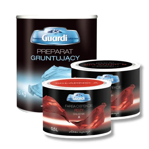 Przejdź do produktu ZESTAW EFEKT RDZY (A+B) + PODKŁAD KAM/21 1,5kg GUARDI