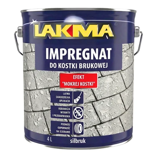 Przejdź do produktu SILBRUK Impregnat do Kostki Brukowej BEZBARWNY 4L Lakma