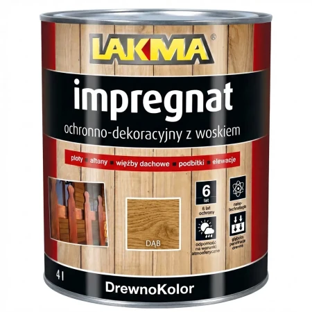 DrewnoKolor IMPREGNAT do DREWNA Z Woskiem 4L Lakma