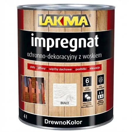 DrewnoKolor IMPREGNAT do DREWNA Z Woskiem 4L Lakma