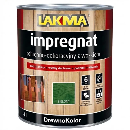 DrewnoKolor IMPREGNAT do DREWNA Z Woskiem 4L Lakma