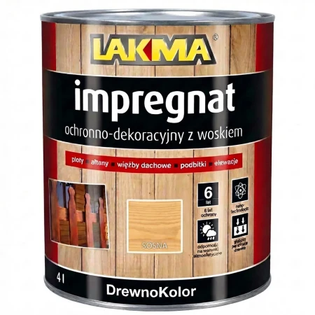 DrewnoKolor IMPREGNAT do DREWNA Z Woskiem 4L Lakma