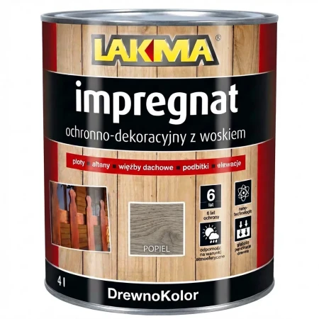 DrewnoKolor IMPREGNAT do DREWNA Z Woskiem 4L Lakma