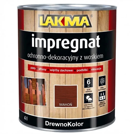 DrewnoKolor IMPREGNAT do DREWNA Z Woskiem 4L Lakma