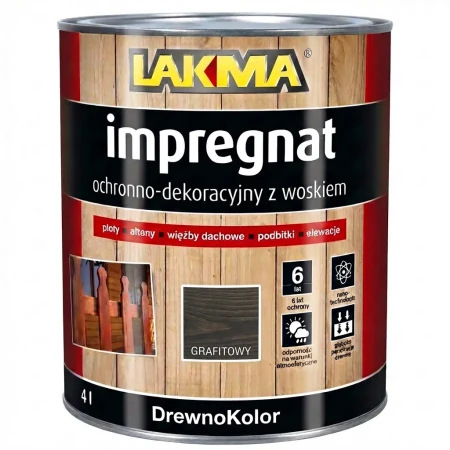 DrewnoKolor IMPREGNAT do DREWNA Z Woskiem 4L Lakma