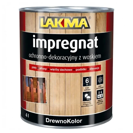 DrewnoKolor IMPREGNAT do DREWNA Z Woskiem 4L Lakma