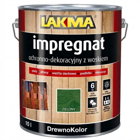 DrewnoKolor IMPREGNAT do DREWNA Z Woskiem 10L Lakma