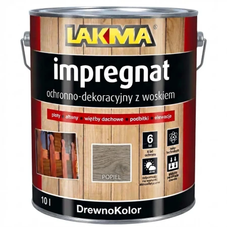 DrewnoKolor IMPREGNAT do DREWNA Z Woskiem 10L Lakma