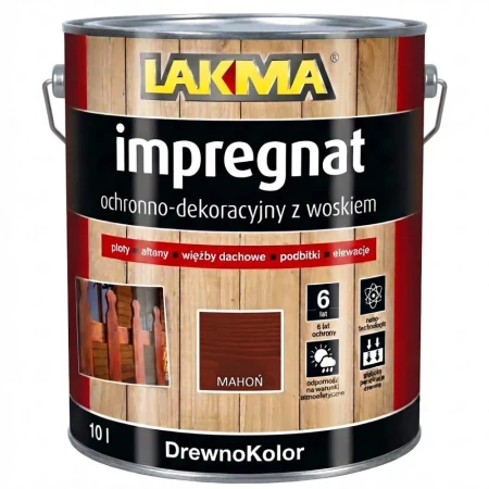 DrewnoKolor IMPREGNAT do DREWNA Z Woskiem 10L Lakma