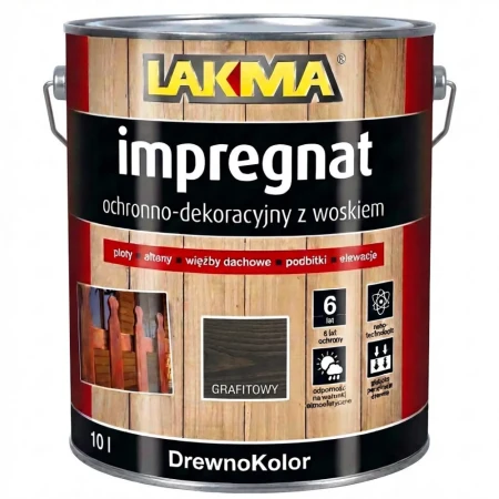 DrewnoKolor IMPREGNAT do DREWNA Z Woskiem 10L Lakma
