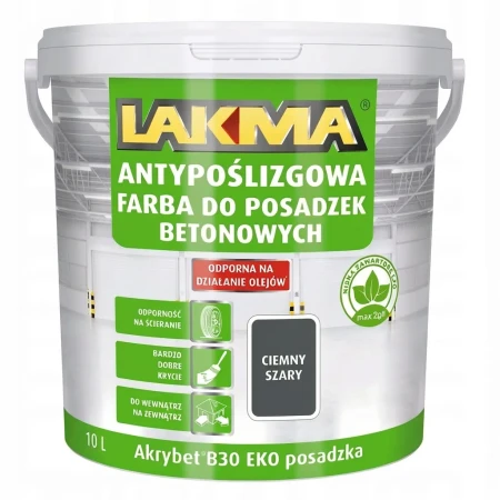 AKRYBET B-30 EKO POSADZKA 10L Farba do Betonu LAKMA