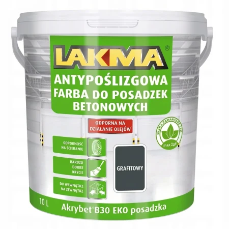 AKRYBET B-30 EKO POSADZKA 10L Farba do Betonu LAKMA