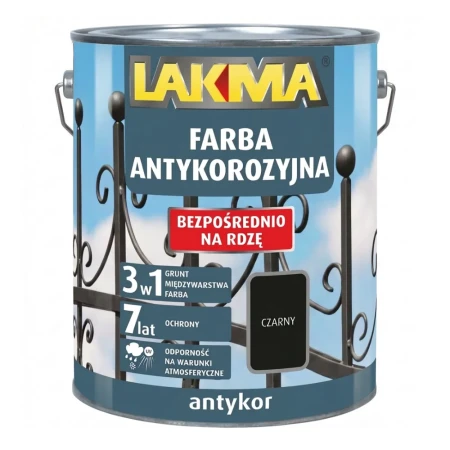 ANTYKOR 5L Farba Antykorozyjna 3w1 LAKMA