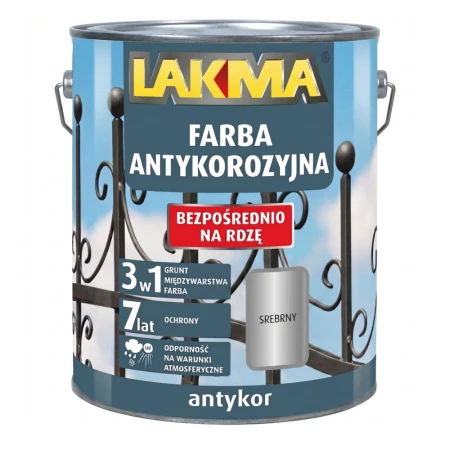 ANTYKOR 5L Farba Antykorozyjna 3w1 LAKMA