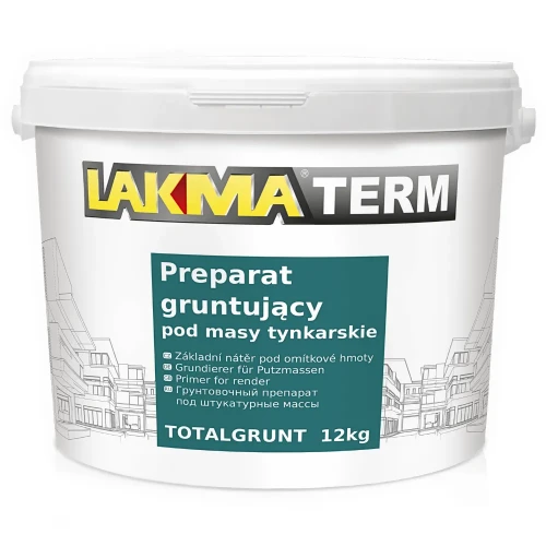 Przejdź do produktu TOTALGRUNT  12kg Grunt pod tynk akrylowy i silikonowy LAKMA