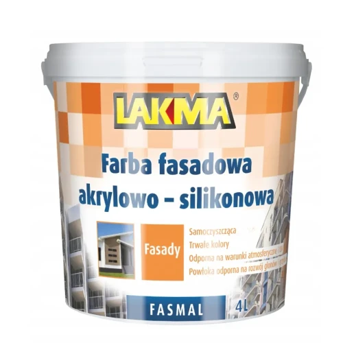 Przejdź do produktu FASMAL 4L Akrylowo Silikonowa Farba Zewnętrzna LAKMA