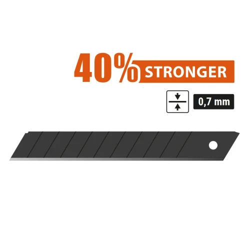 Przejdź do produktu Ostrza Łamane do Noża 18mm/0,7mm BLACK TIGER 10szt. SOLID