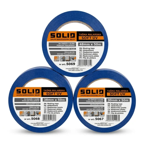 Przejdź do produktu Taśma malarska SOFT UV Delikatny Klej SOLID