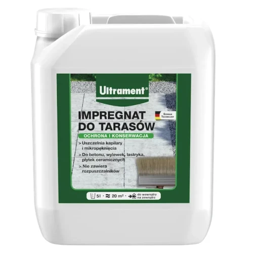 Przejdź do produktu Impregnat do Tarasów Balkonów  5L ULTRAMENT