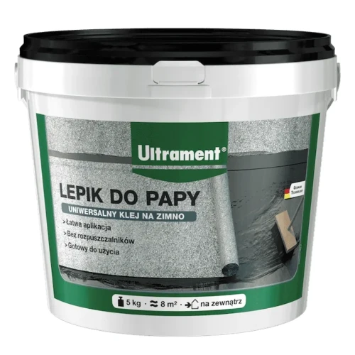 Przejdź do produktu Lepik do Przyklejania Papy 5kg ULTRAMENT