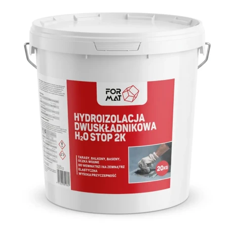HYDROIZOLACJA DWUSKŁADNIKOWA  Szlam Izolacyjny H2O STOP 2K 20KG FORMATZONE