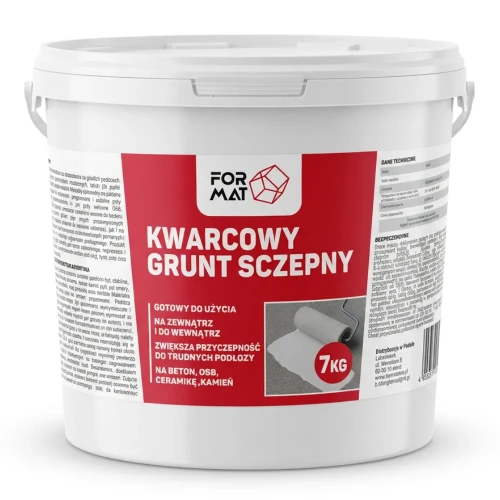 Przejdź do produktu GRUNT KWARCOWY 7KG BIAŁY Podkład pod Tynk Zwiększa Przyczepność FORMATZONE