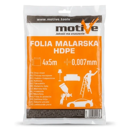 Folia Malarska 4x5m 7μm Lekka MOTIVE