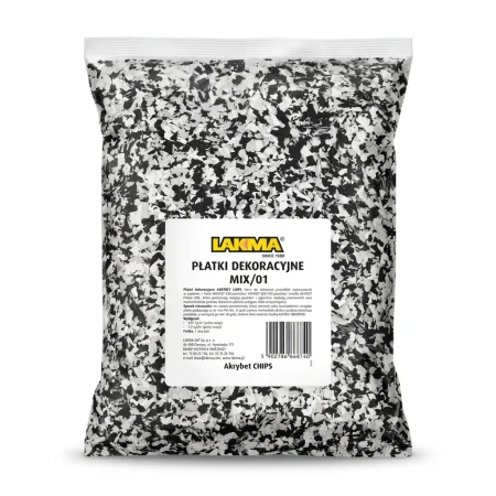 Płatki Dekoracyjne do Posadzek Farby AKRYBET CHIPS MIX/01  0,5kg LAKMA