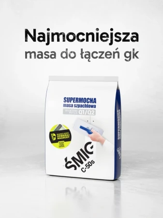 Supermocna Masa Szpachlowa ŚMIG C-50s 5 kg do łączenia płyt g-k i naprawy uszkodzeń