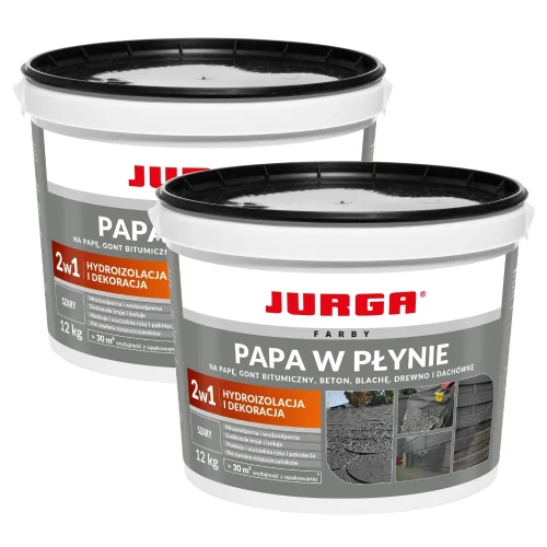 Przejdź do produktu ZESTAW 2 sztuki PAPA W PŁYNIE SZARY 12KG Guma na Dach JURGA
