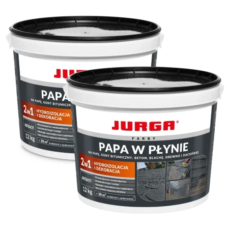 ZESTAW 2 sztuki PAPA W PŁYNIE  ANTRACYT 12KG Guma na Dach JURGA