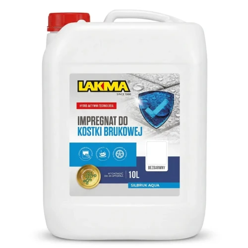 Przejdź do produktu Impregnat do Kostki Brukowej BEZBARWNY 10L SILBRUK AQUA wodny LAKMA