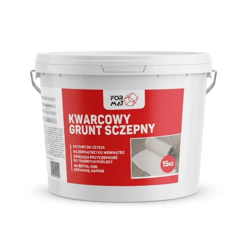 Przejdź do produktu GRUNT KWARCOWY 15KG BIAŁY Podkład pod Tynk Zwiększa Przyczepność FORMATZONE