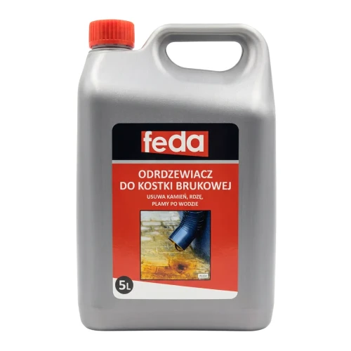 Przejdź do produktu ODRDZEWIACZ do Kostki Brukowej 5L Środek na Rdzę, Kamień i Osady FEDA