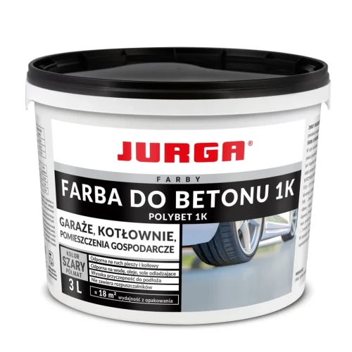Przejdź do produktu Farba do Betonu szara 3L poliuretanowo - akrylowa POLYBET 1K JURGA