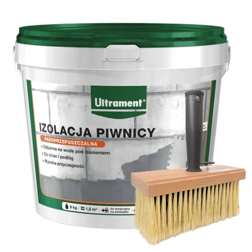 Przejdź do produktu IZOLACJA PIWNICY 6kg Uszczelnia Chroni przed wilgocią + GRATIS PĘDZEL ULTRAMENT