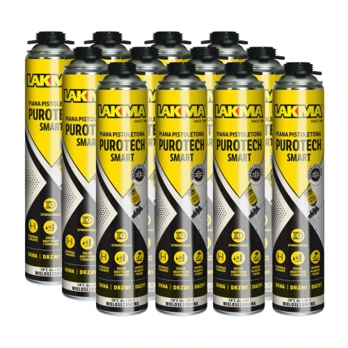 Przejdź do produktu ZESTAW 12 SZTUK PIANA PISTOLETOWA PUROTECH SMART 750 ml LAKMA