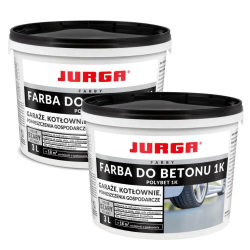 Przejdź do produktu ZESTAW 2 SZTUKI Farba do Betonu szara 3L poliuretanowo - akrylowa POLYBET 1K JURGA