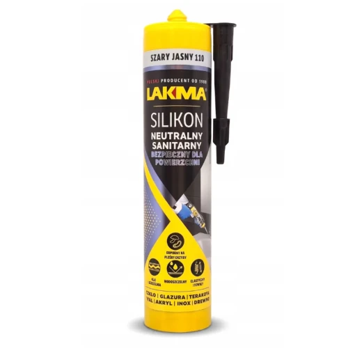 Przejdź do produktu SILIKON NEUTRALNY SANITARNY SZARY JASNY 110 280ml LAKMA
