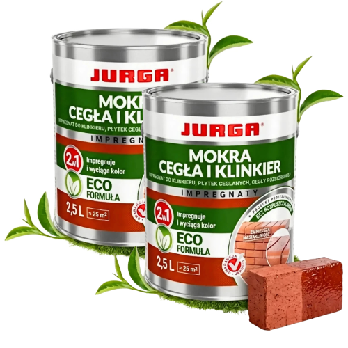 Przejdź do produktu ZESTAW 2 SZTUKI IMPREGNAT do CEGŁY starej KLINKIERU MOKRA CEGŁA I KLINKIER 2,5L