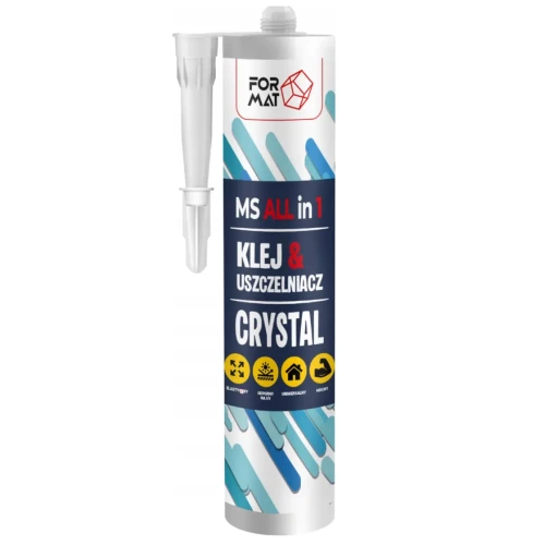 Przejdź do produktu KLEJ I USZCZELNIACZ CRYSTAL Polimer Transparentny UNIWERSALNY 290ml FORMAT