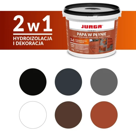 ZESTAW 2 sztuki PAPA W PŁYNIE 7kg BRĄZOWA Guma na Dach Hydroizolacja i Dekoracja