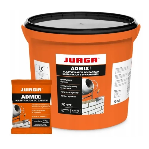 Przejdź do produktu ADMIX POWDER 70 sztuk saszetek PLASTYFIKATOR UPLASTYCZNIACZ do Betonu JURGA