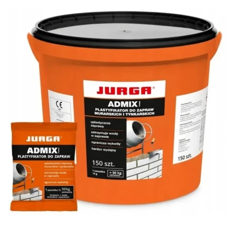ADMIX POWDER 150 sztuk saszetek PLASTYFIKATOR UPLASTYCZNIACZ do Betonu JURGA