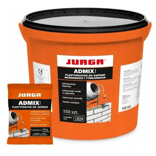Przejdź do produktu ADMIX POWDER 150 sztuk saszetek PLASTYFIKATOR UPLASTYCZNIACZ do Betonu JURGA