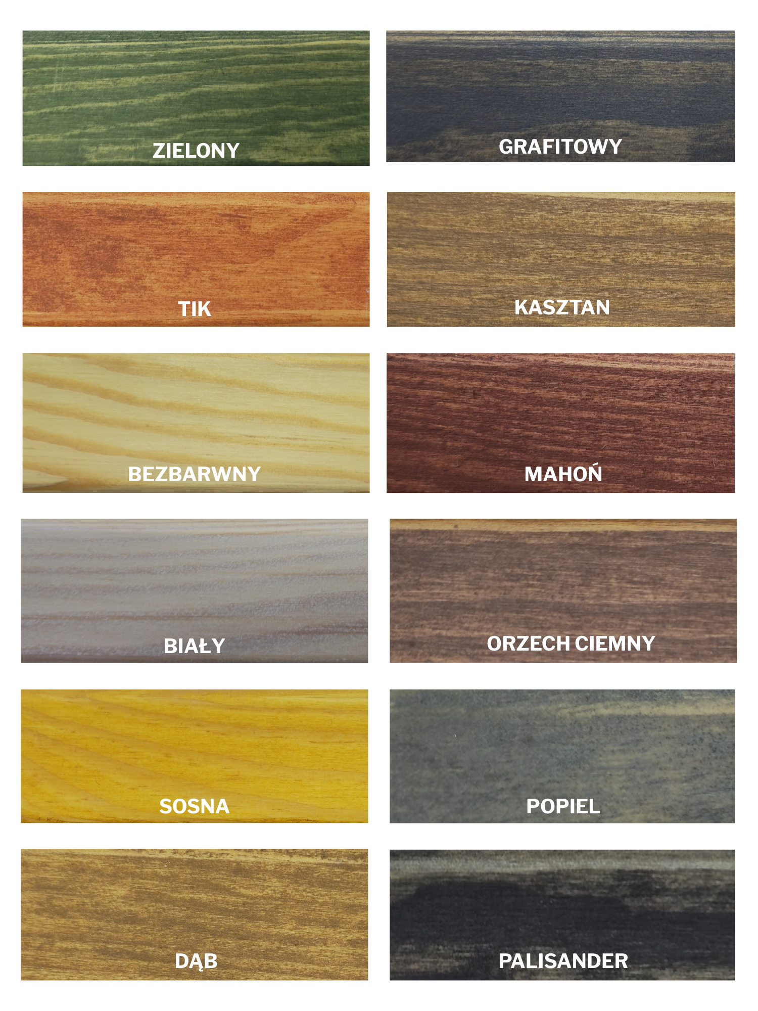 DREWNOKOLOR PALETA KOLORÓW IMPREGNAT