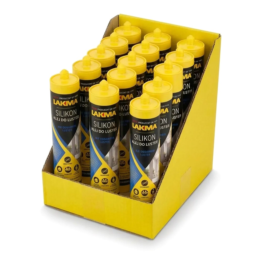 Silikonowy Klej do Luster Lacobel LAKMA 300 ml – bezbarwny klej do mocowania luster na różnych podłożach